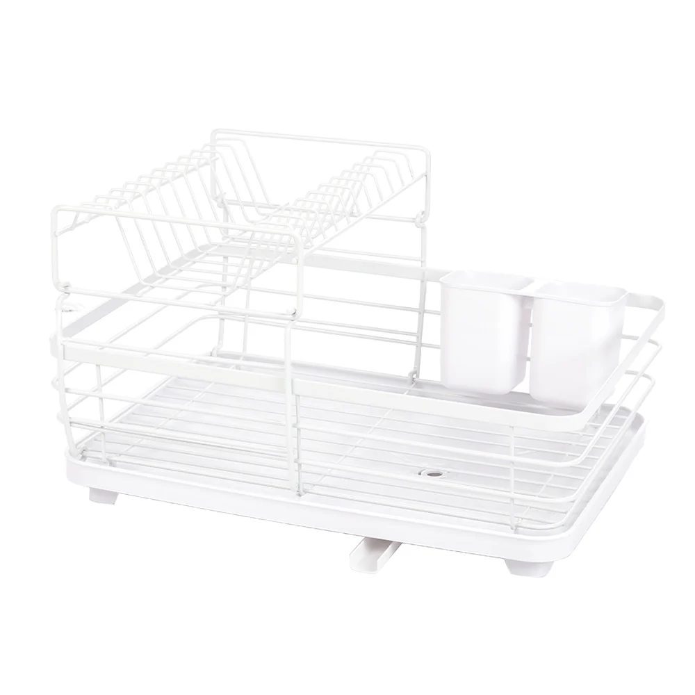 Lifeideas 2-Tier Metal Dish Rack With Utensil Holder Dish Drainer For Kitchen Counter - Image 4
