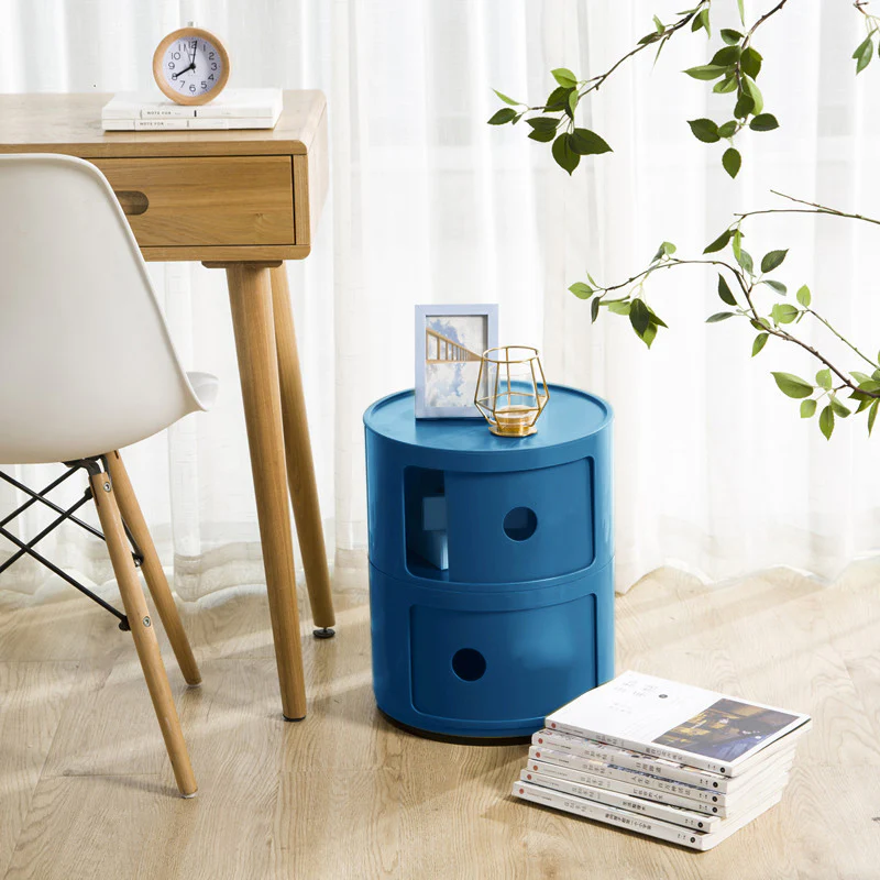 Lifeideas 2-Tier Round Storage Drawer Unit