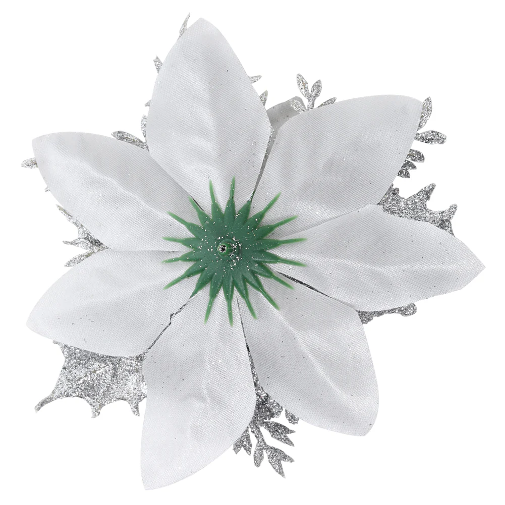 Lifeideas 24-Piece Artificial Poinsettia Christmas Tree Flowers Festive Xmas Ornaments - Image 4