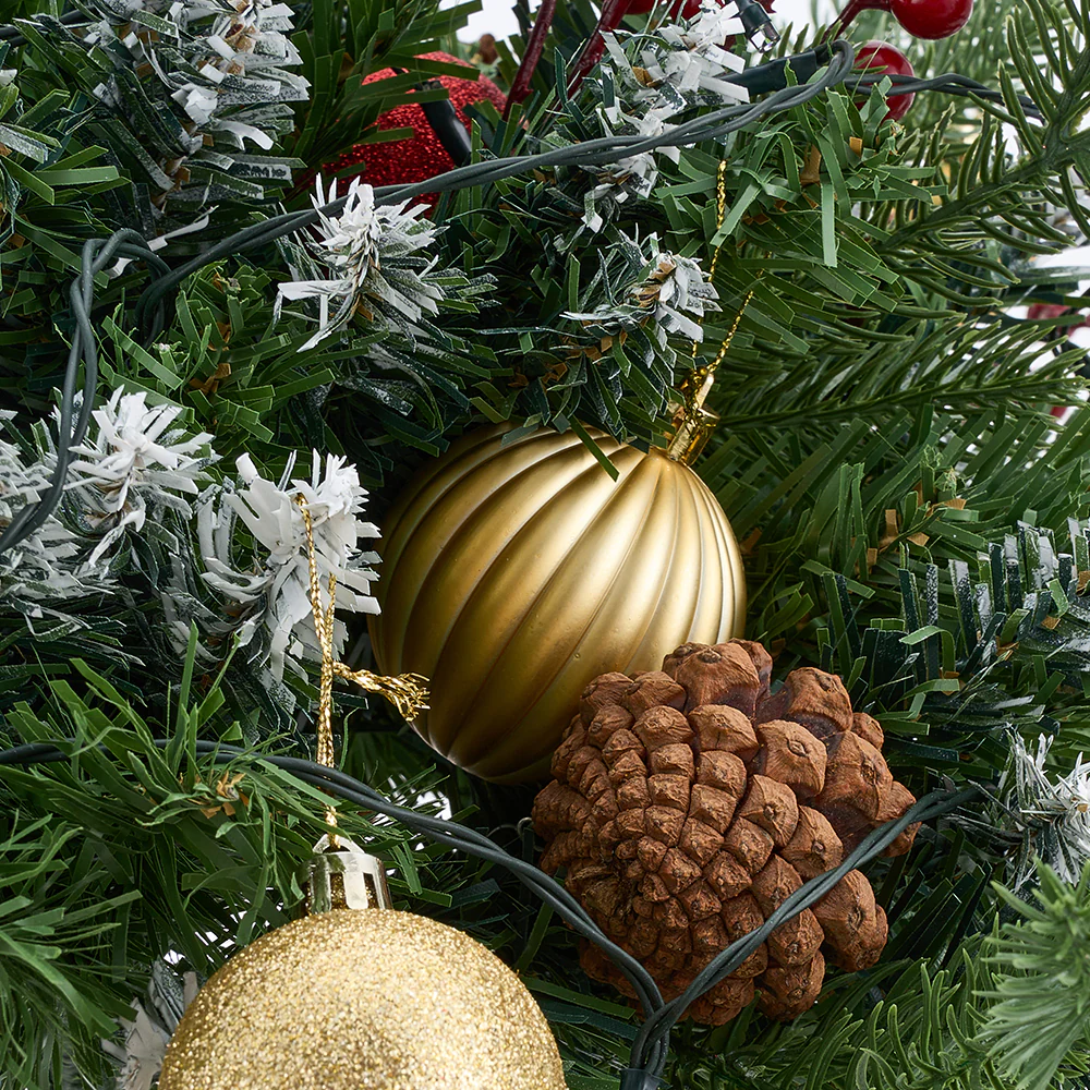 Lifeideas 2pcs Artificial Christmas Planter Bushes Decorations - Image 4