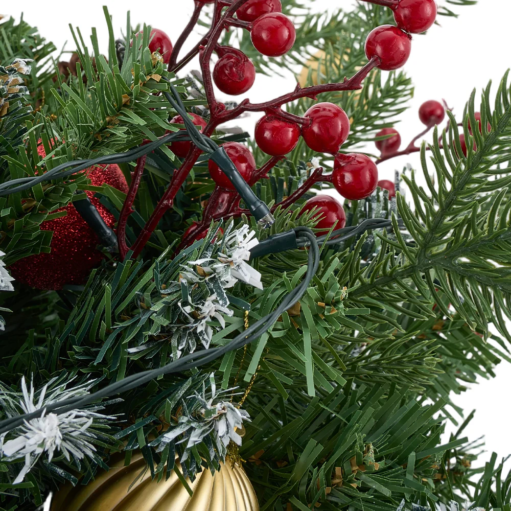 Lifeideas 2pcs Artificial Christmas Planter Bushes Decorations - Image 5