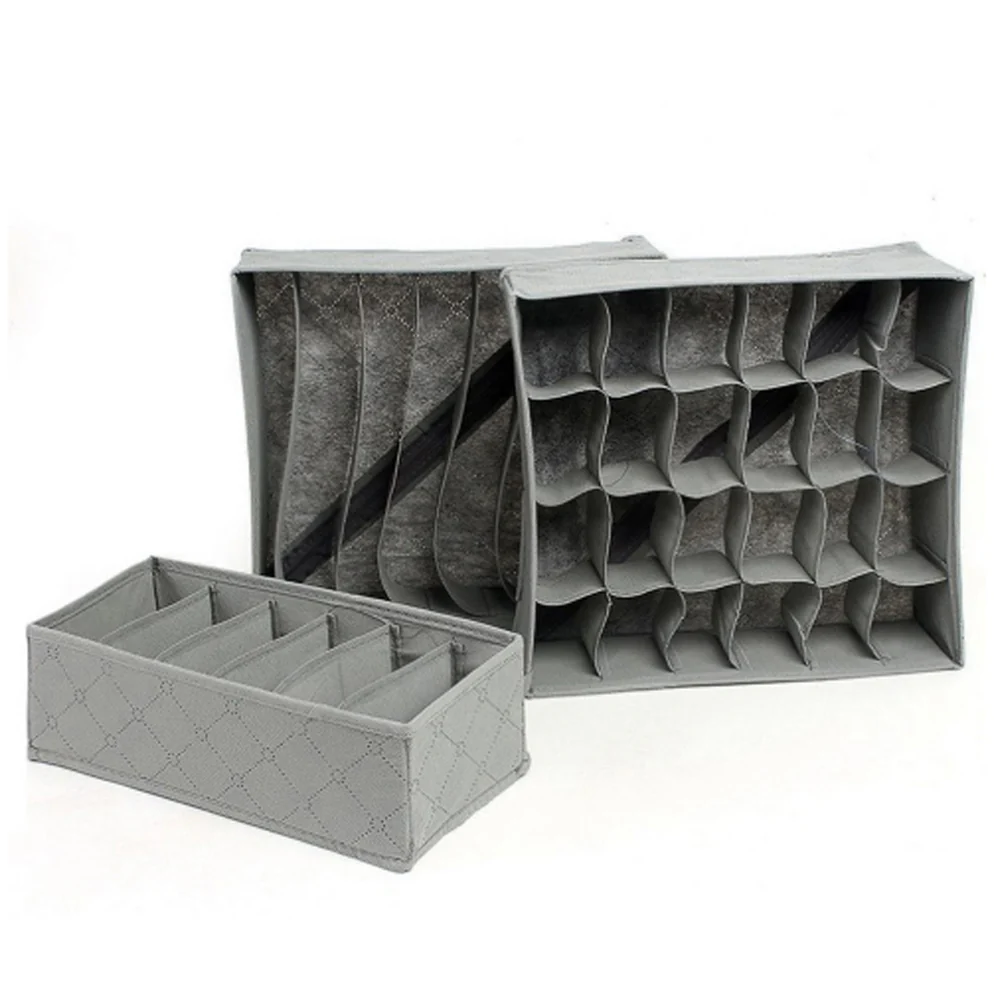 Lifeideas 3 Packs Underwear Drawer Organizer Storage Box Bra Tidy Socks Ties Draw Divider