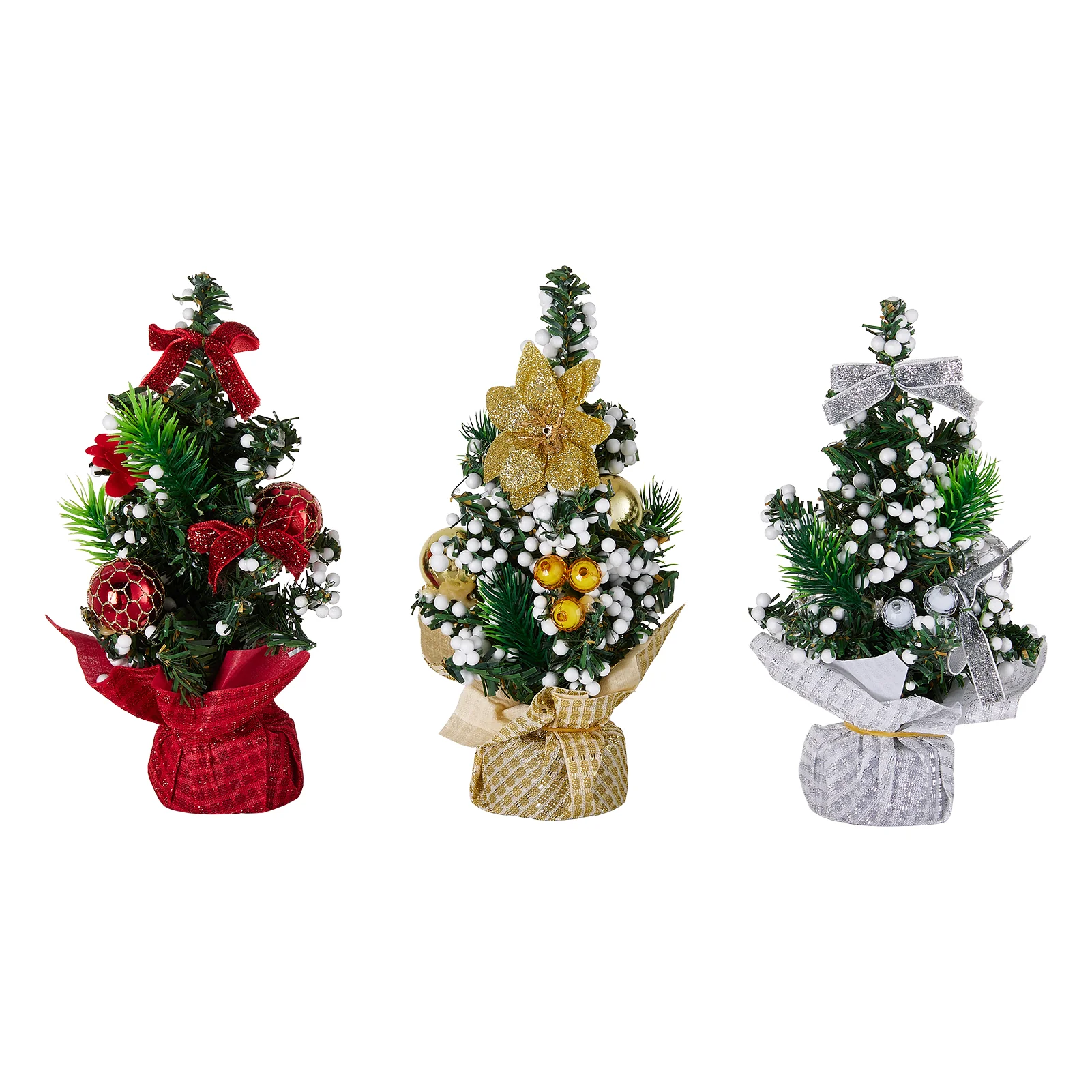 Lifeideas 3PCS Mini Tabletop Christmas Trees - Image 6