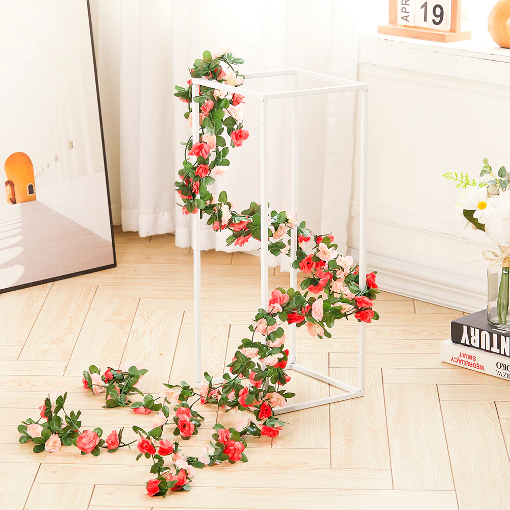 Lifeideas 4 Pack Artificial Flower Fake Silk Peony Hanging Vine Garland - Image 3