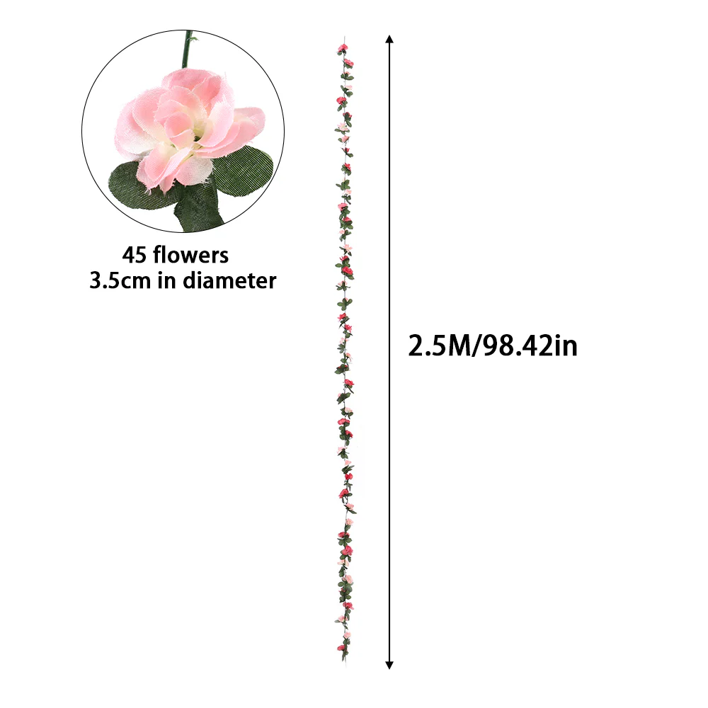Lifeideas 4 Pack Artificial Flower Fake Silk Peony Hanging Vine Garland - Image 4