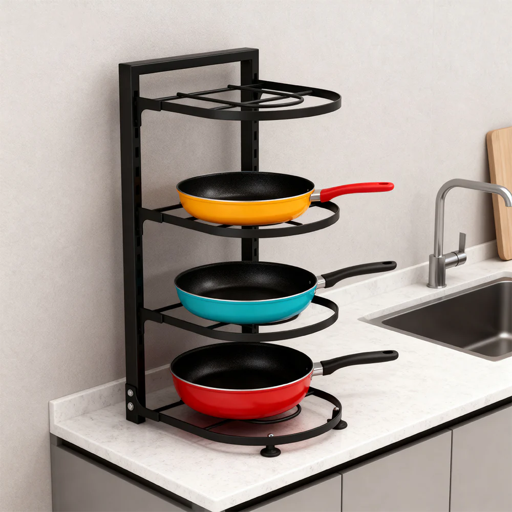 Lifeideas 4-Tier Adjustable Kitchen Organizer Rack for Pot Pan - Image 2