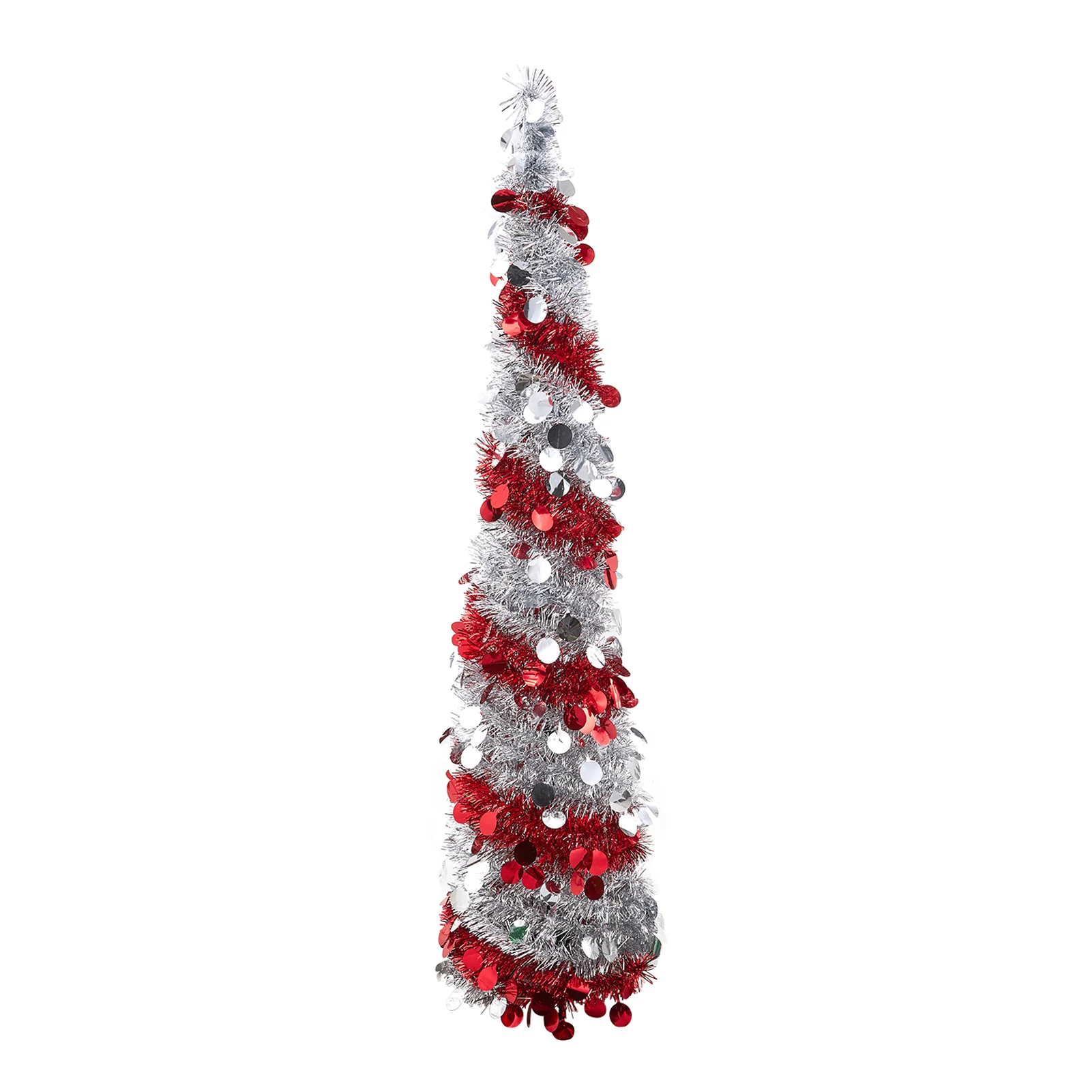 Lifeideas 5ft Pop-Up Decorative Tinsel Tree - Image 2