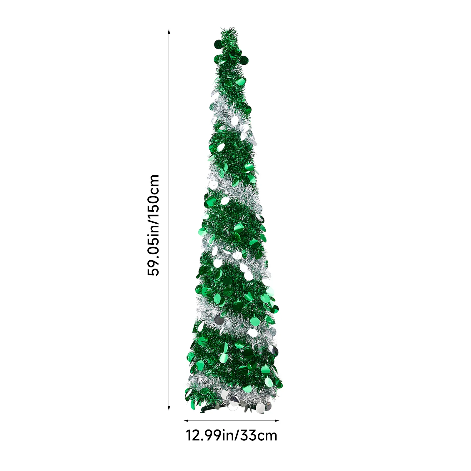 Lifeideas 5ft Pop-Up Decorative Tinsel Tree - Image 7