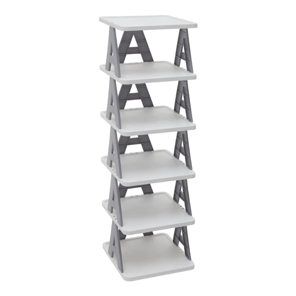 Lifeideas 6-Tier Folding Plastic Shoe Rack - Image 6