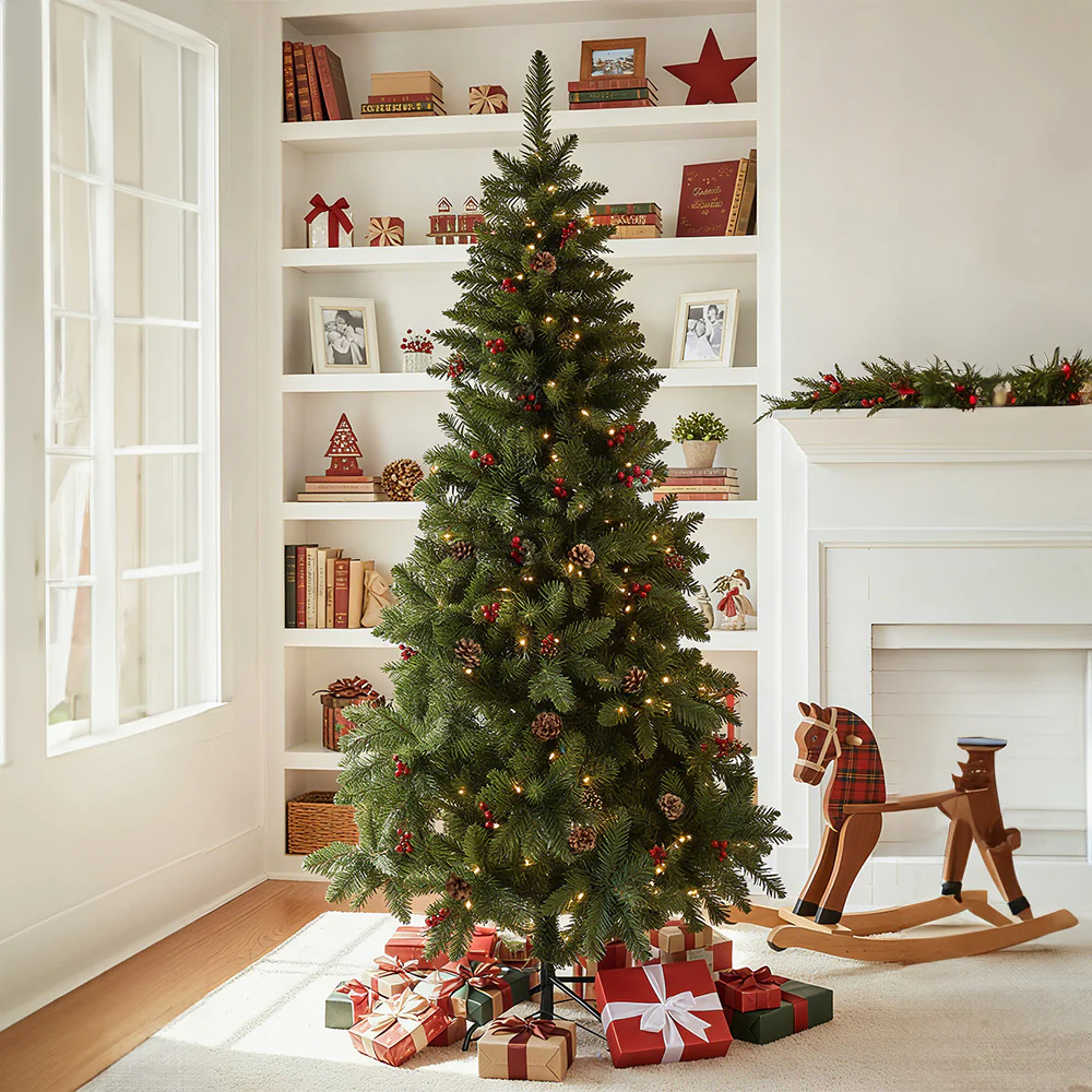 Lifeideas 6FT/1.8M Artificial Christmas Tree with Foldable Metal Stand