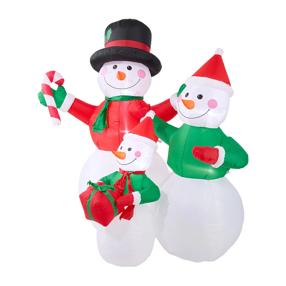 Lifeideas 6ft Christmas Inflatable Snowman Family Decorations with LED Lights - Image 4