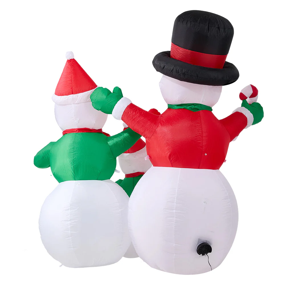 Lifeideas 6ft Christmas Inflatable Snowman Family Decorations with LED Lights - Image 5