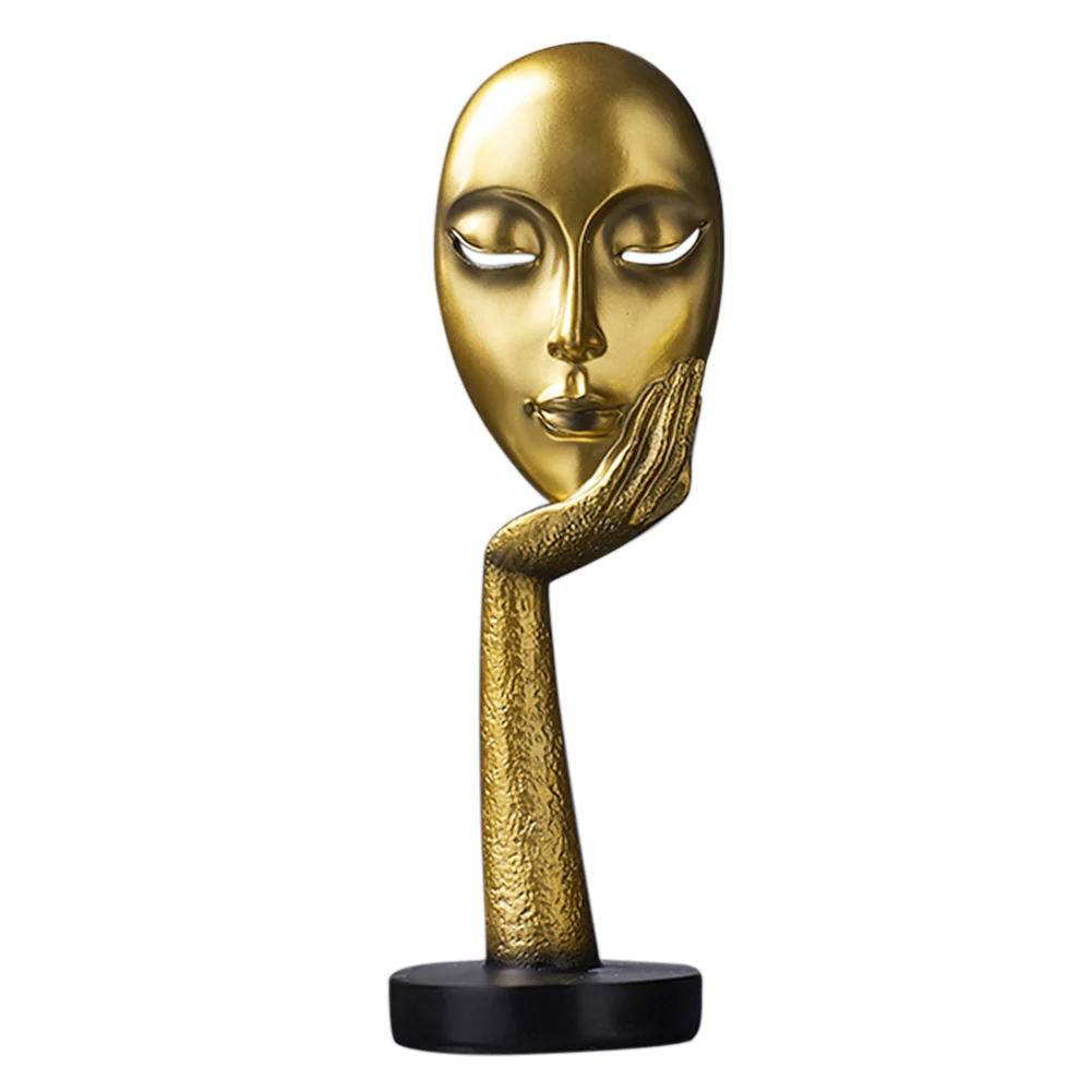 Lifeideas Abstract Resin Woman Face Statue Home Decoration