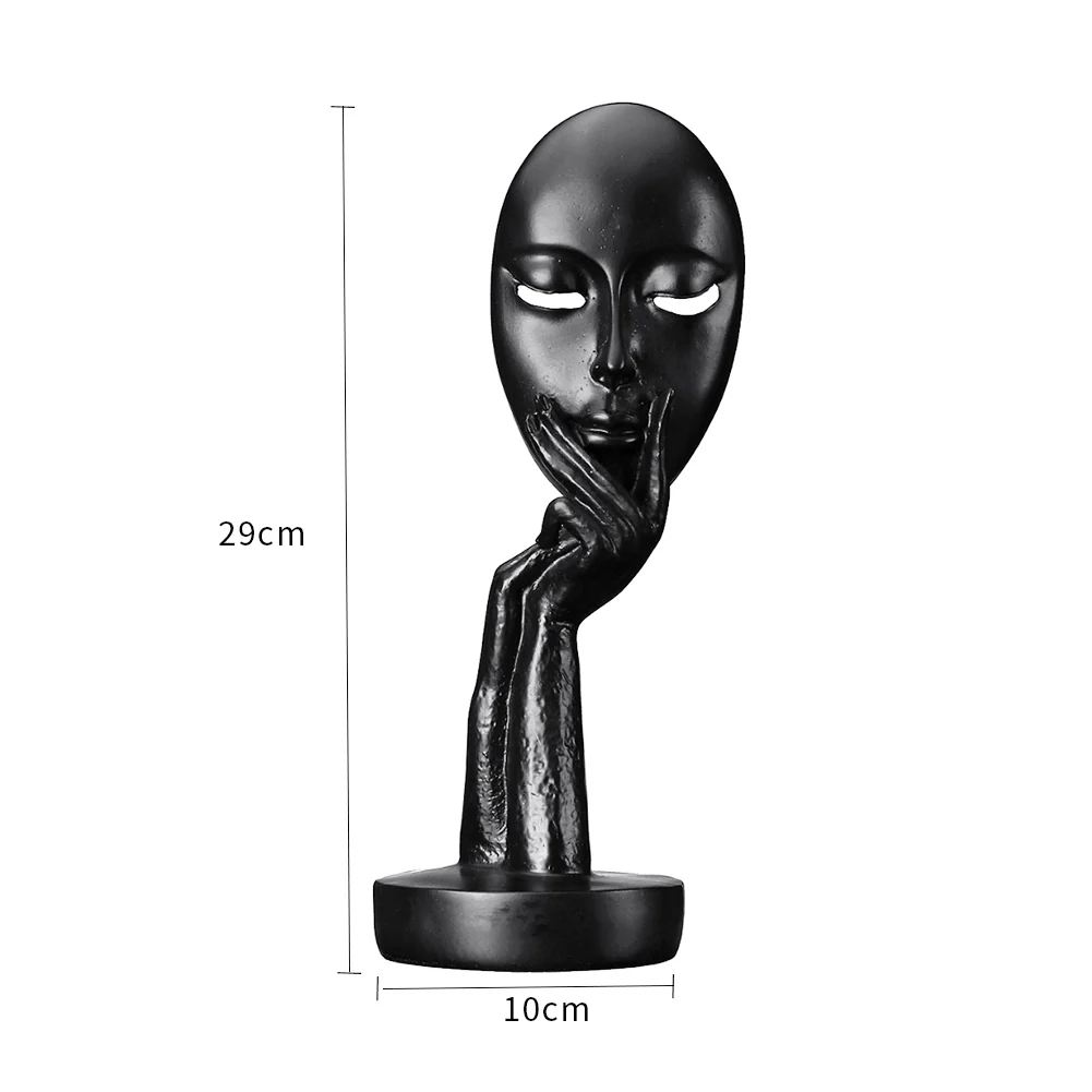Lifeideas Abstract Resin Woman Face Statue Home Decoration - Image 5