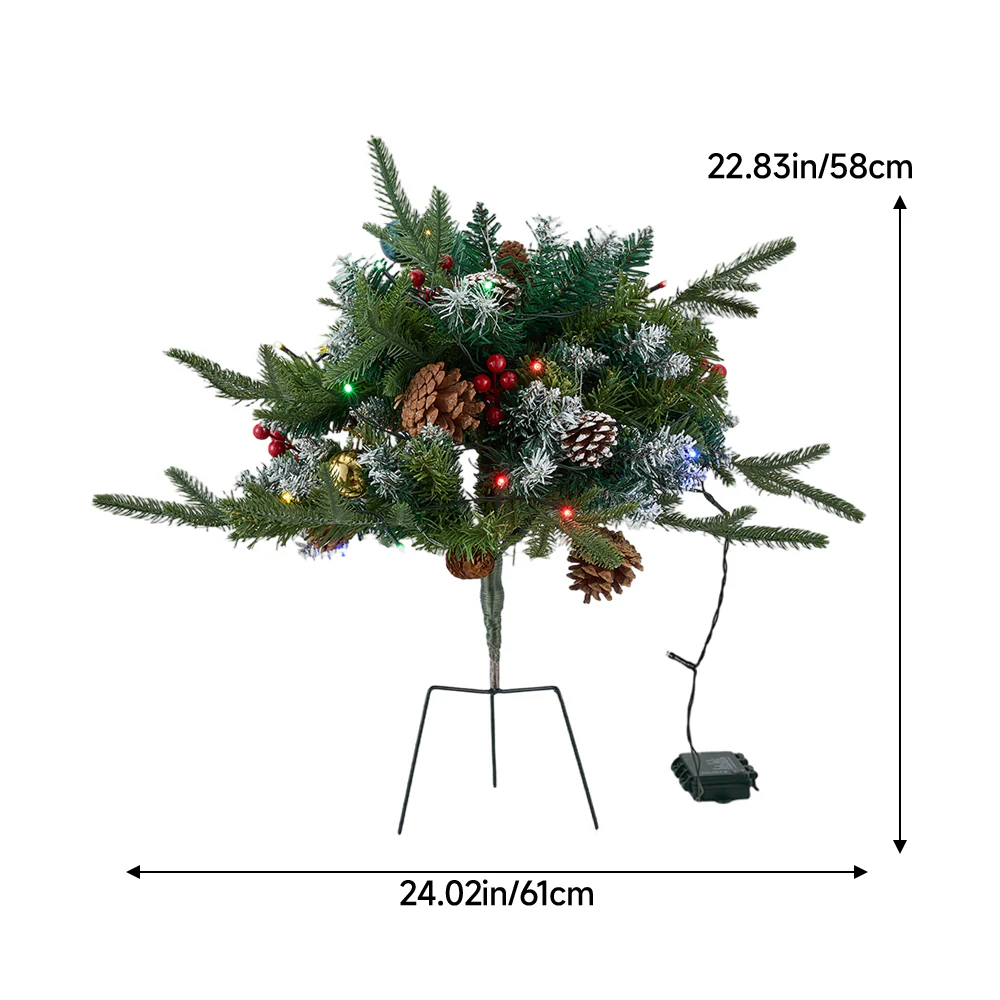 Lifeideas Artificial Christmas Planter Bushes Decorations - Image 7