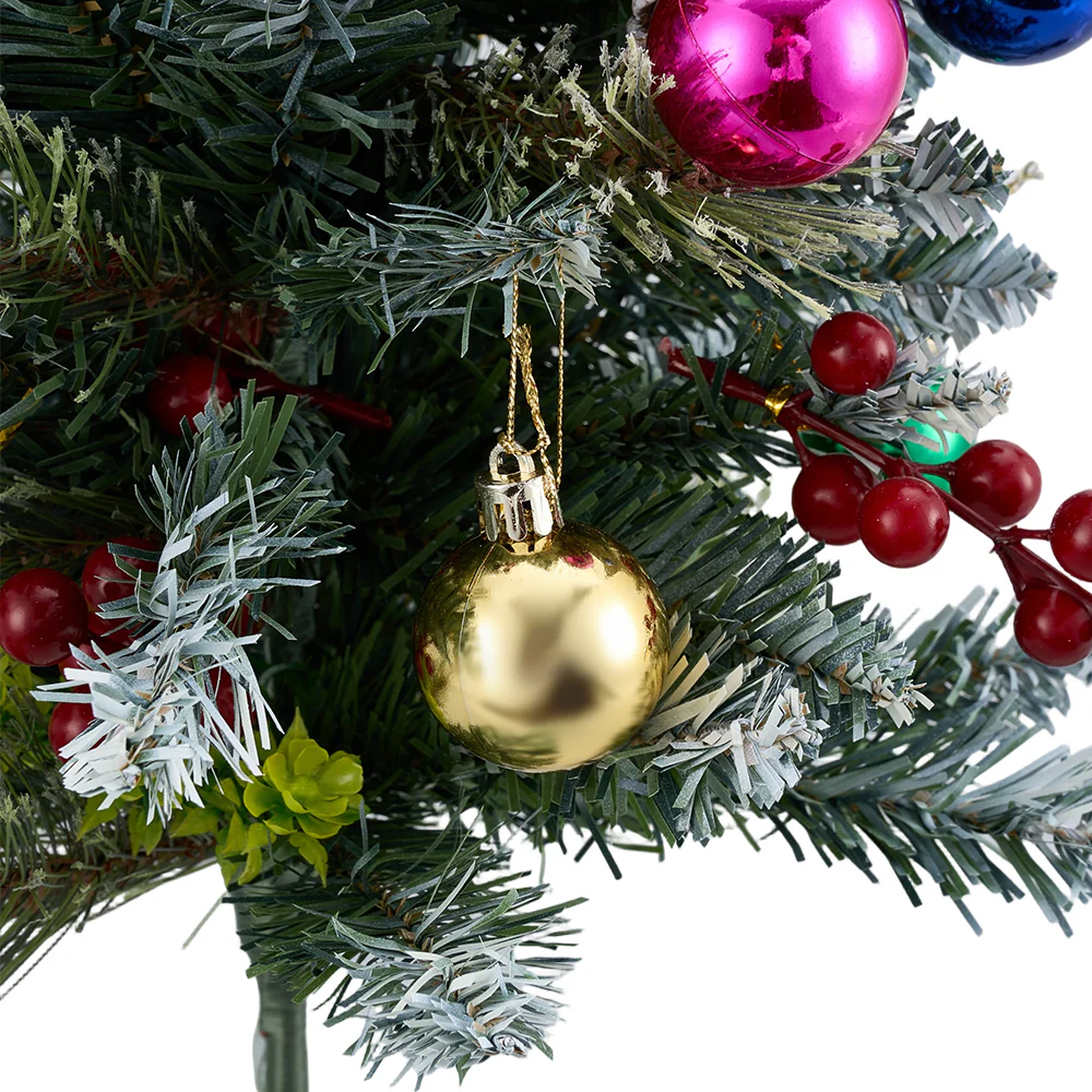 Lifeideas Artificial Christmas Tree with LED Lights and Decorations - Image 2