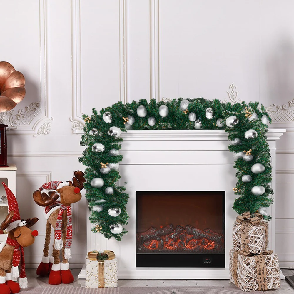 Lifeideas Artificial Plastic Pine Garland Christmas Hanging Decoration - Image 2