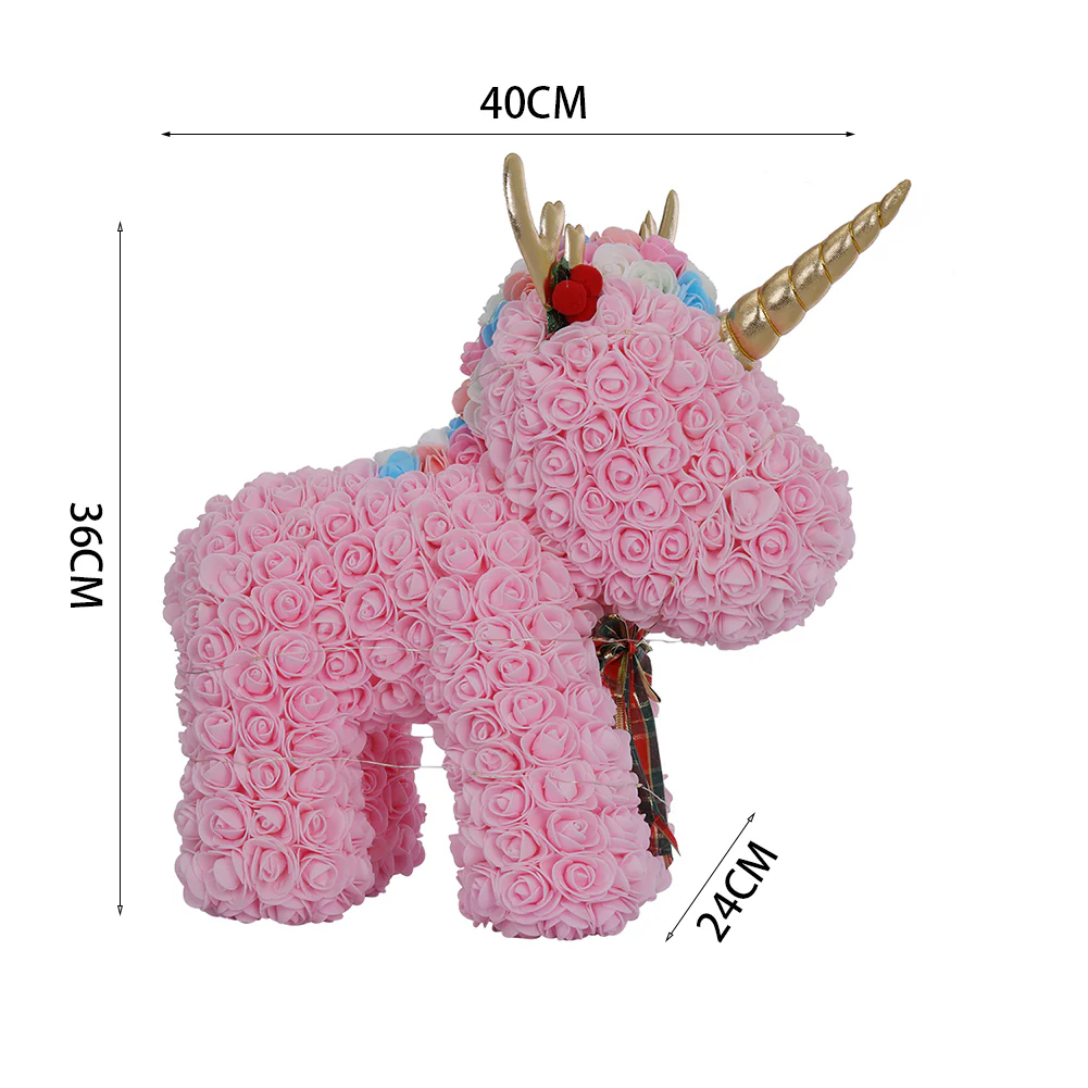 Lifeideas Artificial Rose Foam Unicorn Gift Box - Image 8