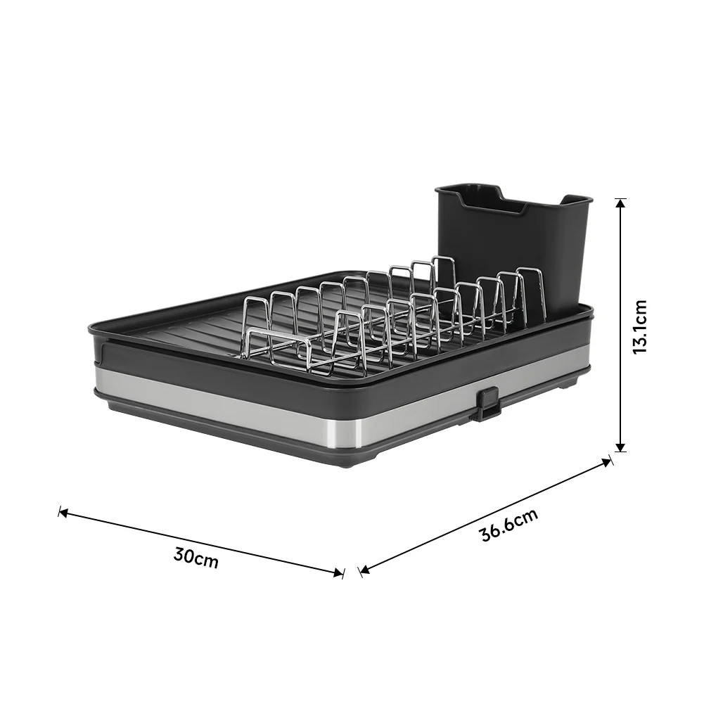 Lifeideas Black Expandable Dish Drying Rack - Image 3