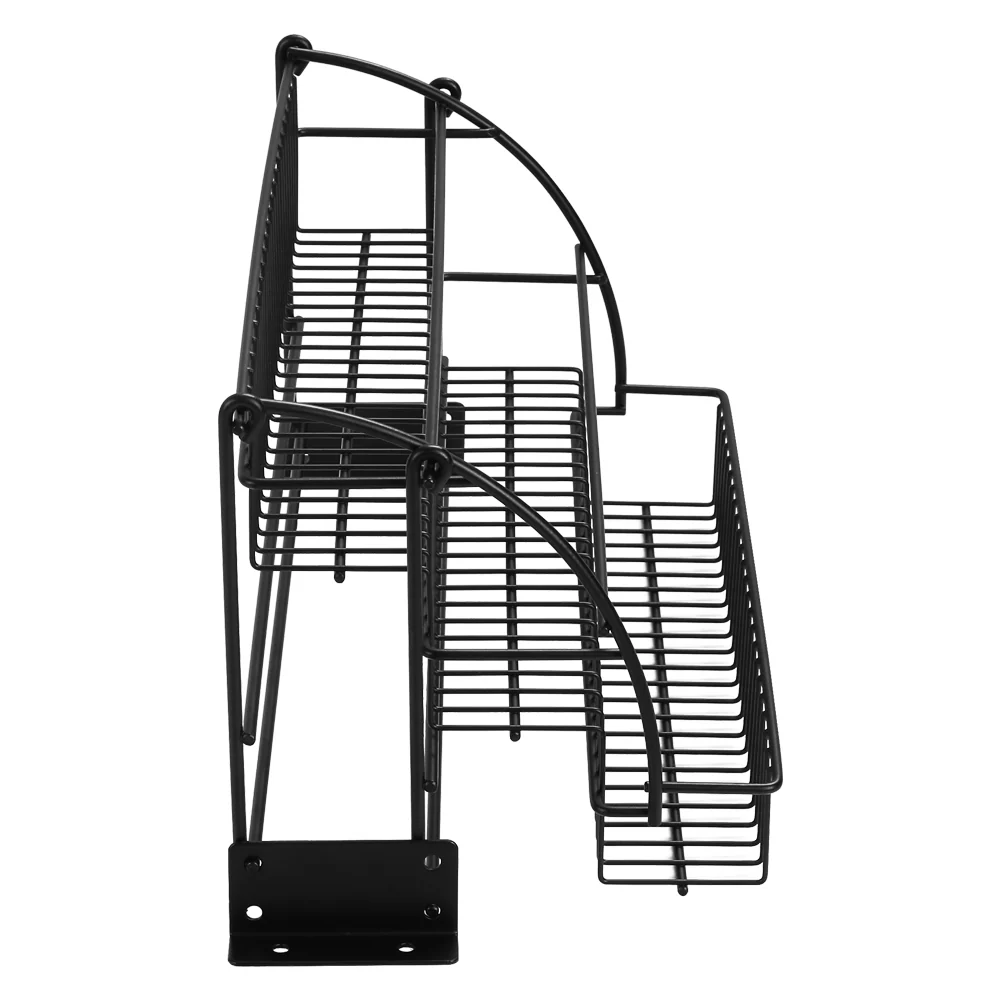 Lifeideas Black Steel Spice Rack with 3 Tiers - Image 3