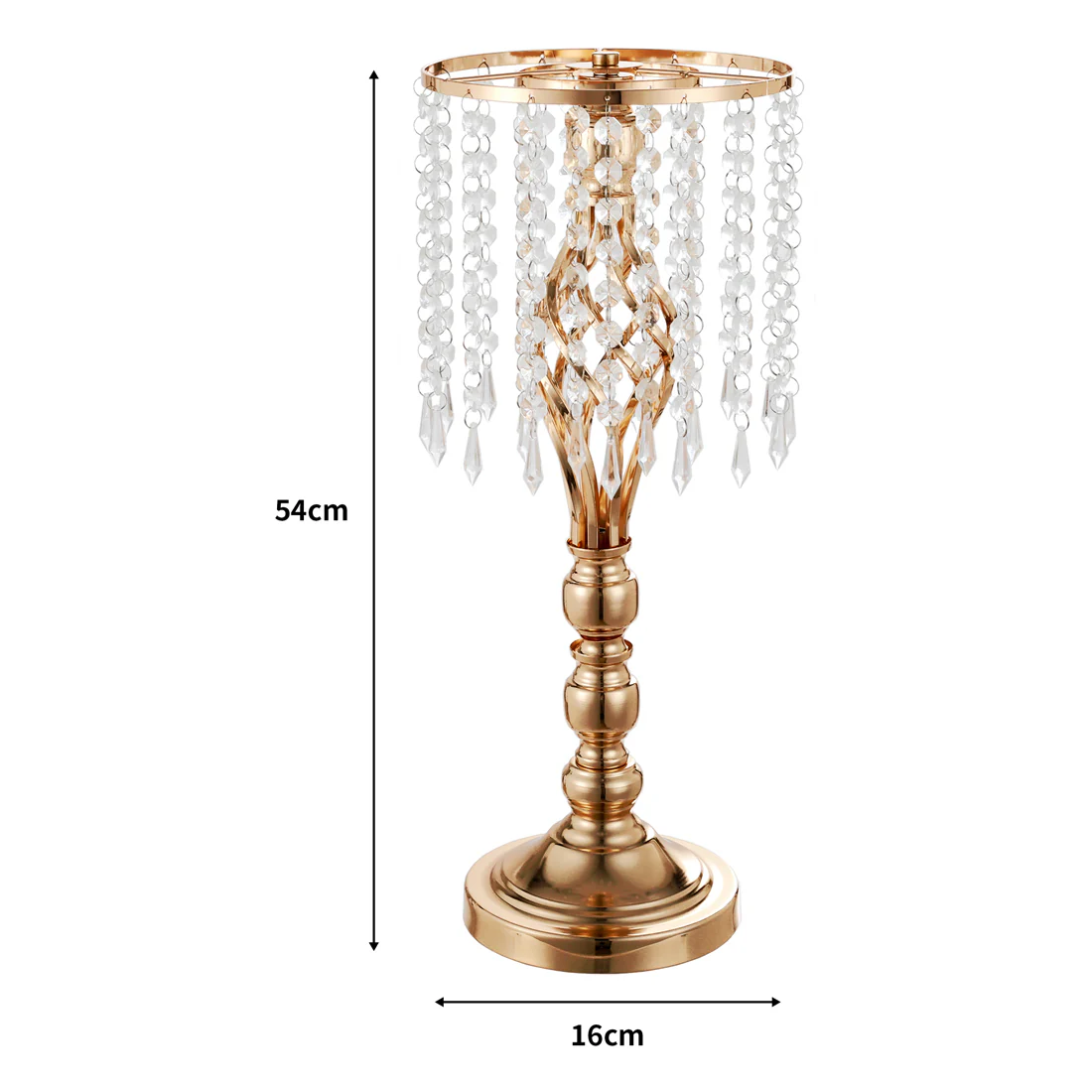 Lifeideas Crystal Metal Vase Table Centerpiece - Image 7
