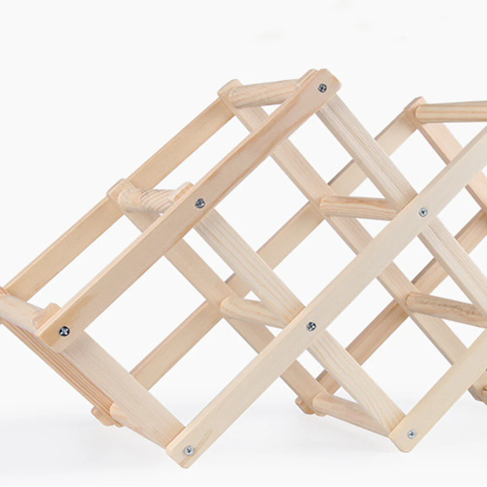 Lifeideas Decorative Foldable Solid Wood Wine Rack - Image 3