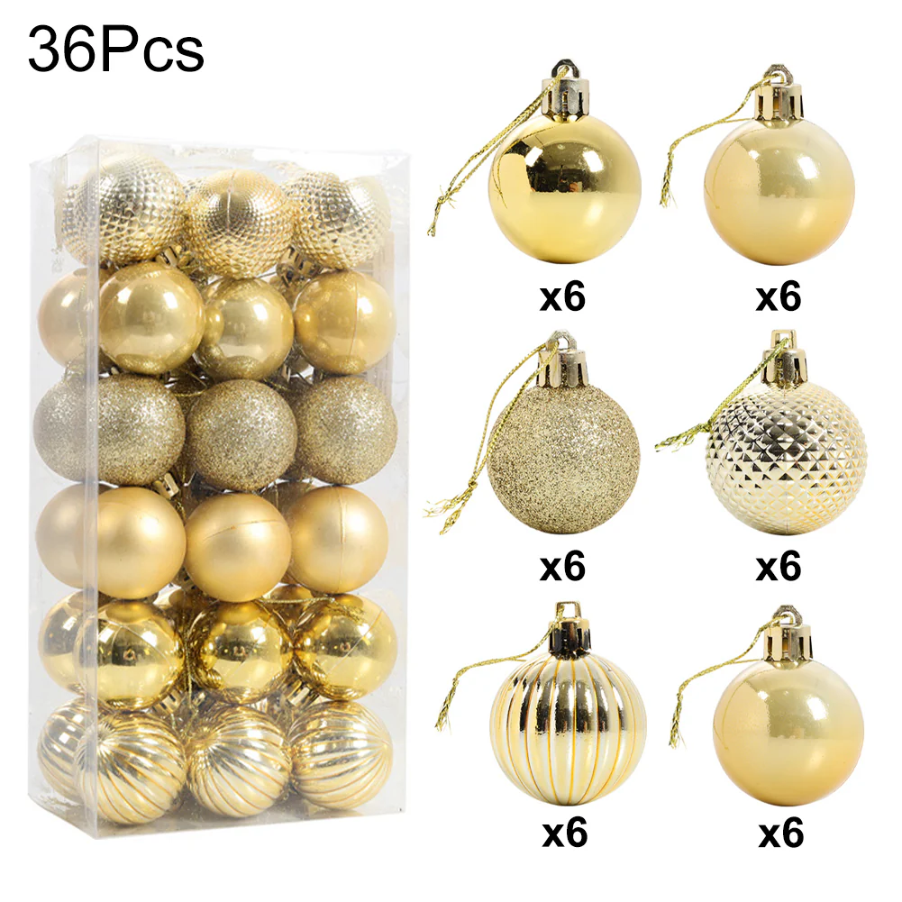Lifeideas Deluxe 36-Piece Christmas Bauble Set - Image 4