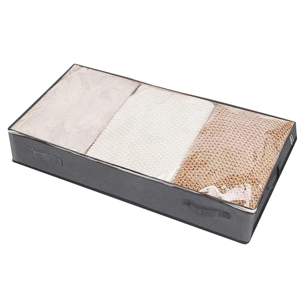 Lifeideas Fabric Clothes Quilt Storage Box with Handles - Image 3