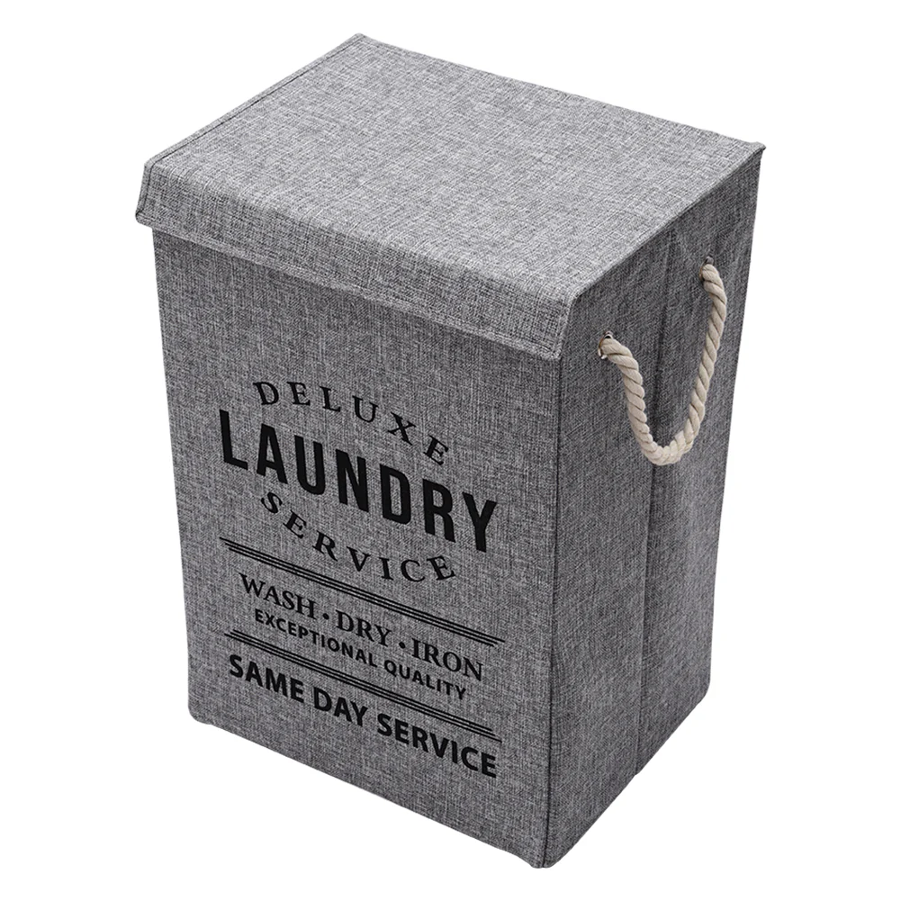 Lifeideas Foldable Home Laundry Baskets Laundry Hamper with Lid and Rope Handles - Image 5