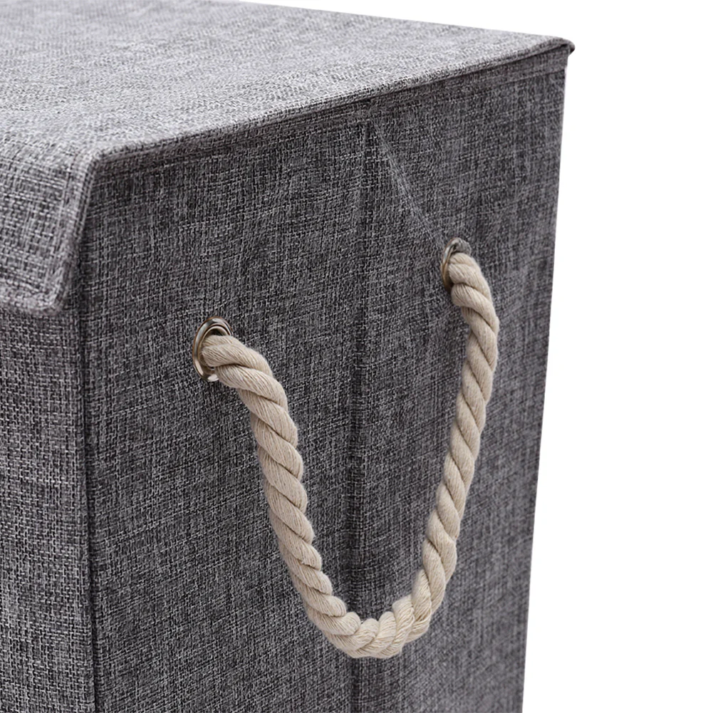 Lifeideas Foldable Home Laundry Baskets Laundry Hamper with Lid and Rope Handles - Image 8