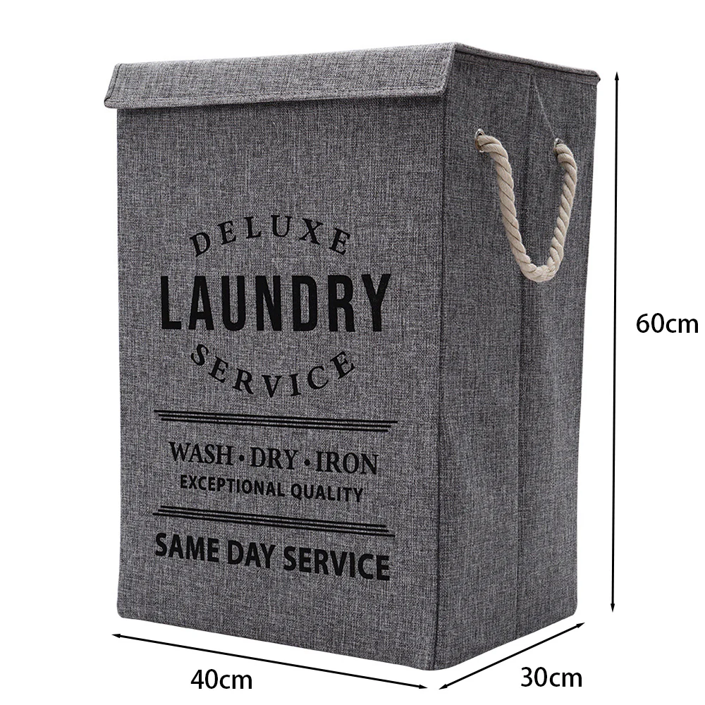 Lifeideas Foldable Home Laundry Baskets Laundry Hamper with Lid and Rope Handles - Image 9