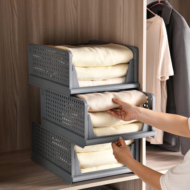 Lifeideas Folding Wardrobe Storage Box Drawer Organizer - Image 2