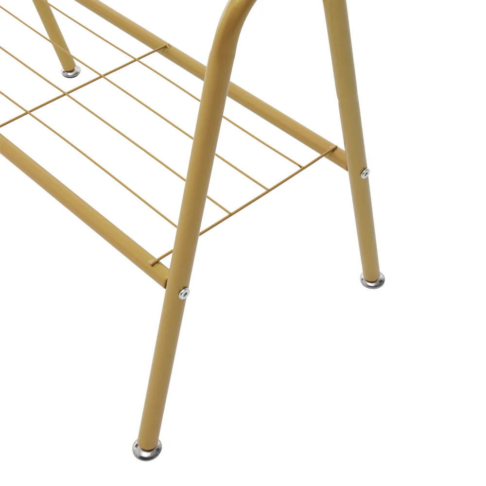 Lifeideas Freestanding Gold Clothes Rack With Bottom Shelf - Image 6