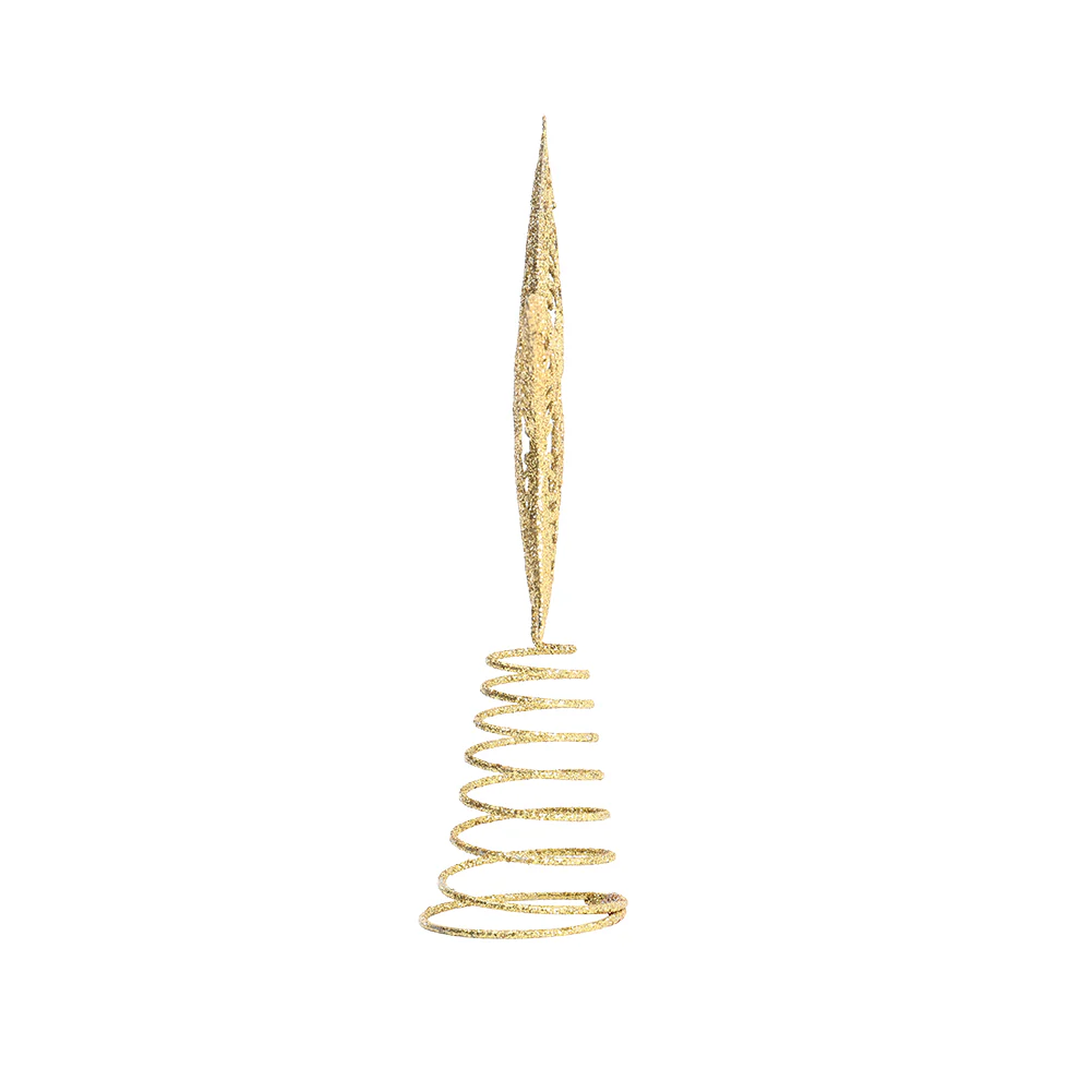 Lifeideas Golden Glitter Star Christmas Tree Topper For Home Decor - Image 5