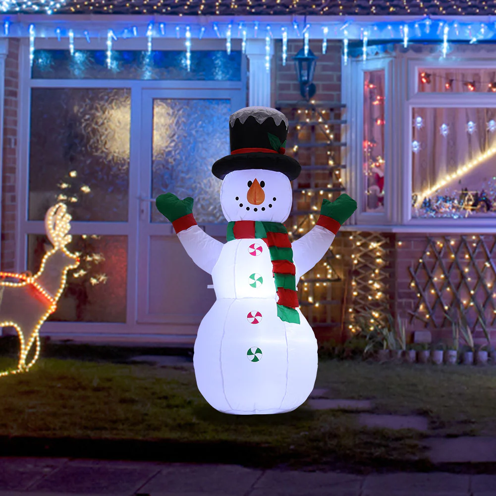 Lifeideas Inflatable Snowman Christmas Yard Decoration With LED - Image 2