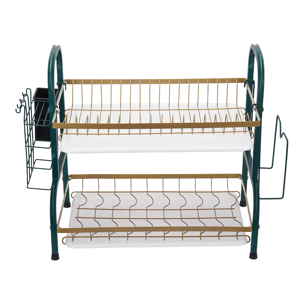 Lifeideas Kitchen 2-Tier Carbon Steel Dish Rack - Image 6