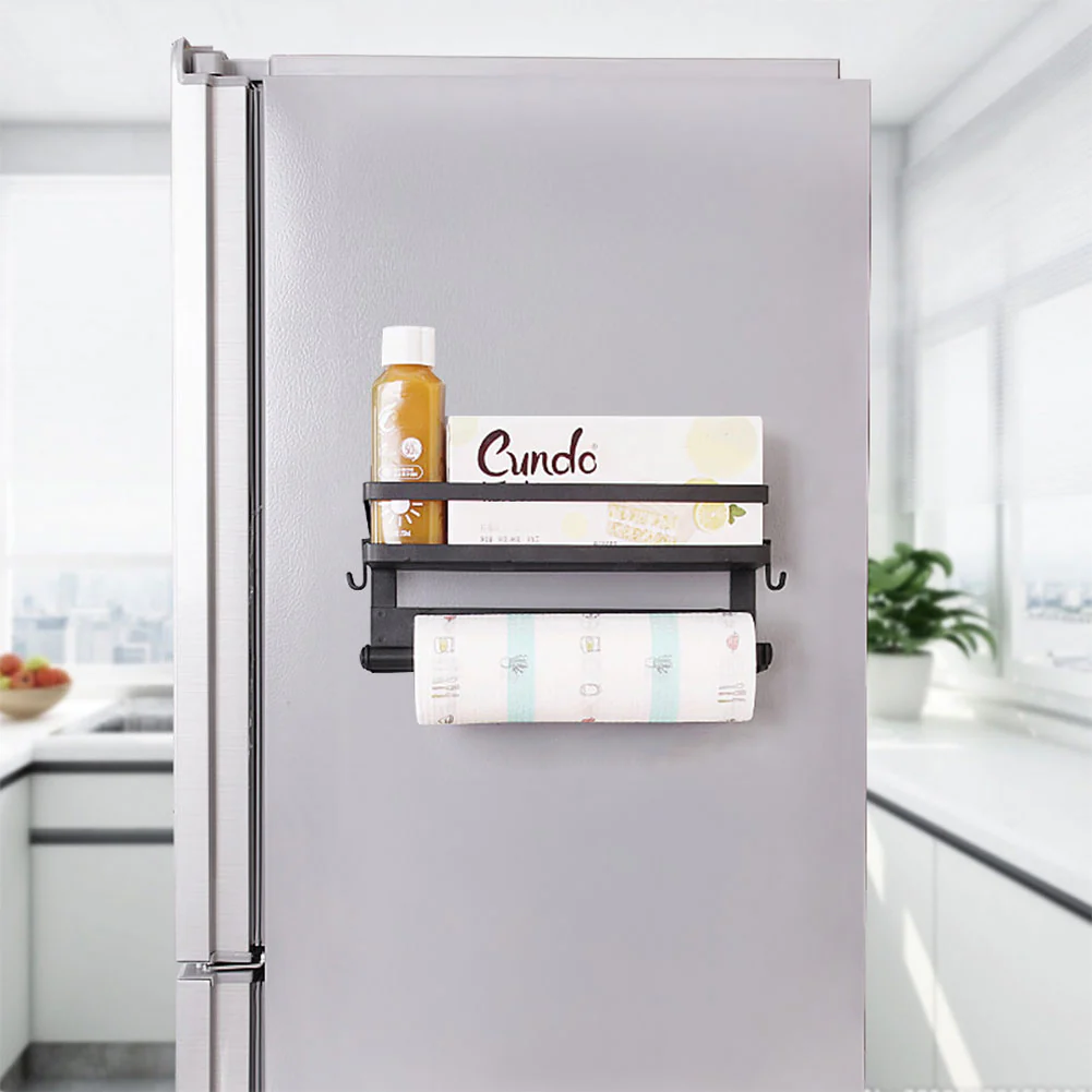 Lifeideas Magnetic Fridge Organizer Metal Kitchen Rack - Image 2