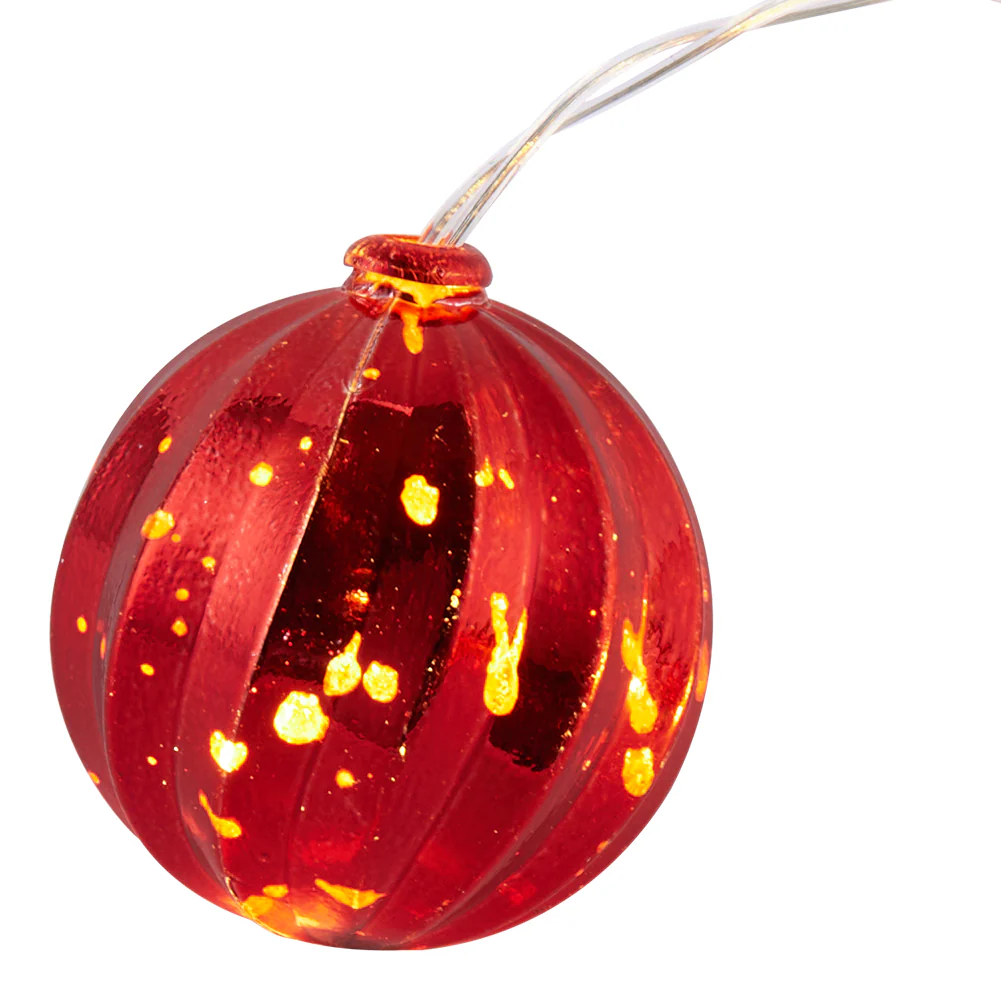 Lifeideas Multicoloured Christmas Ball Ornament String Lights Battery Powered - Image 5