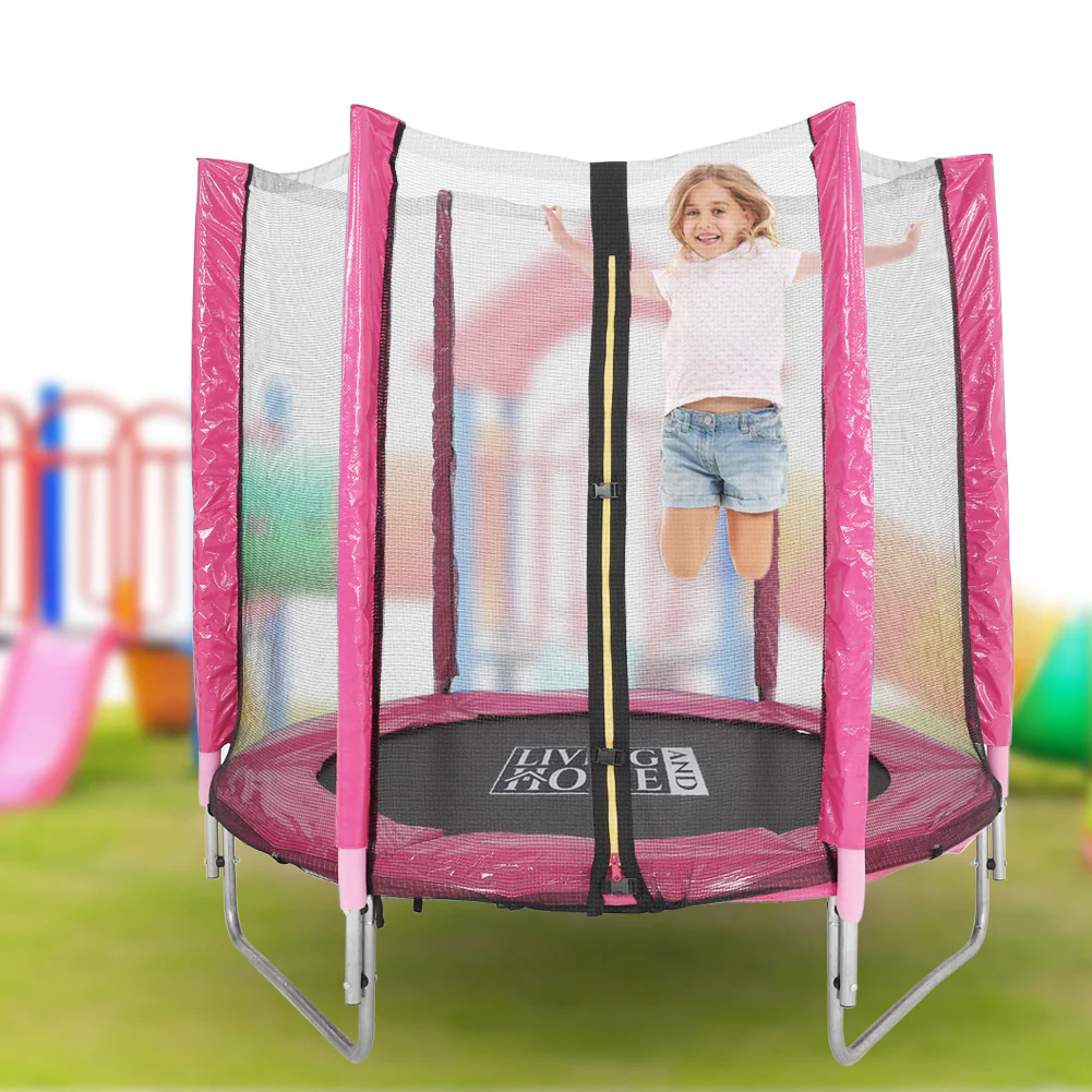 Lifeideas Outdoor Trampoline With Safety Enclosure For Kids Entertainment