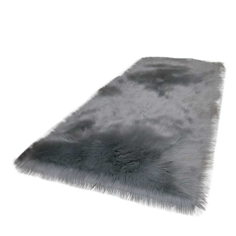 Lifeideas Retangular Super Soft Shaggy Area Rug Grey - Image 3