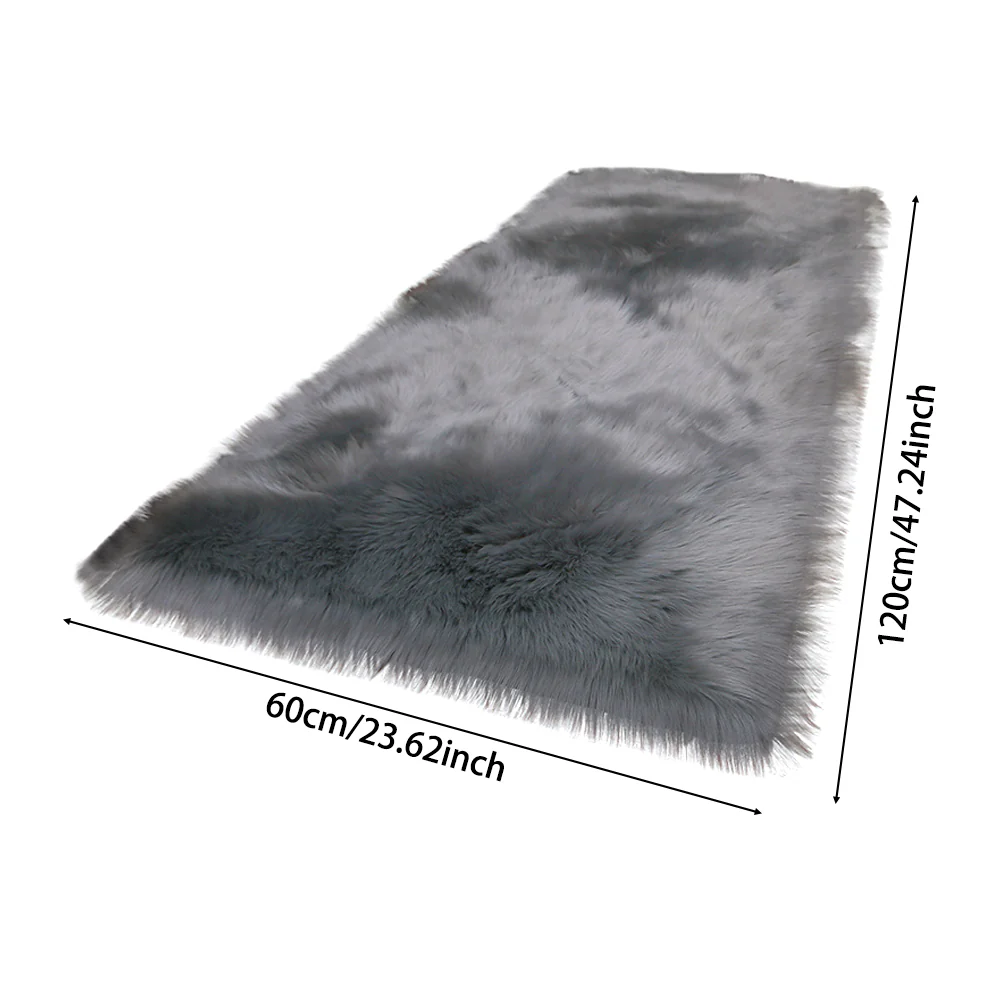 Lifeideas Retangular Super Soft Shaggy Area Rug Grey - Image 6