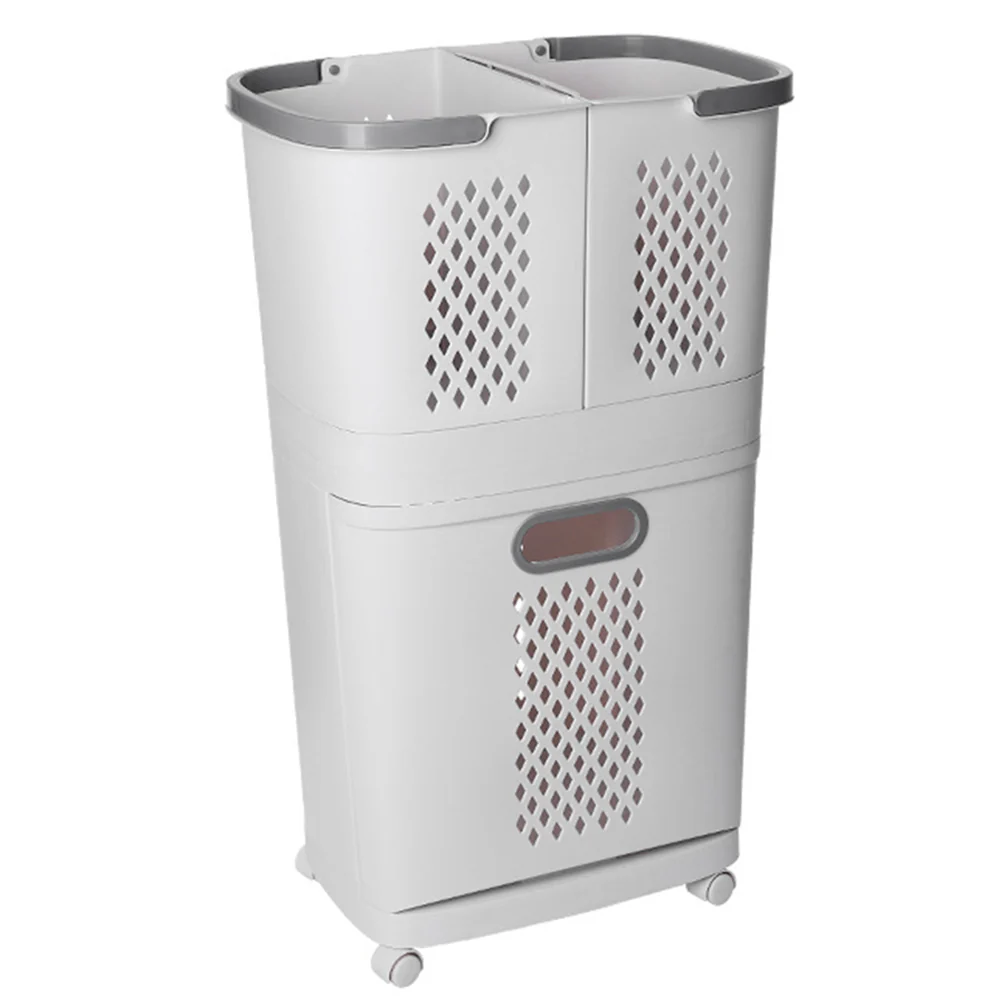 Lifeideas Rolling Laundry Hamper With 3 Compartments - Image 3