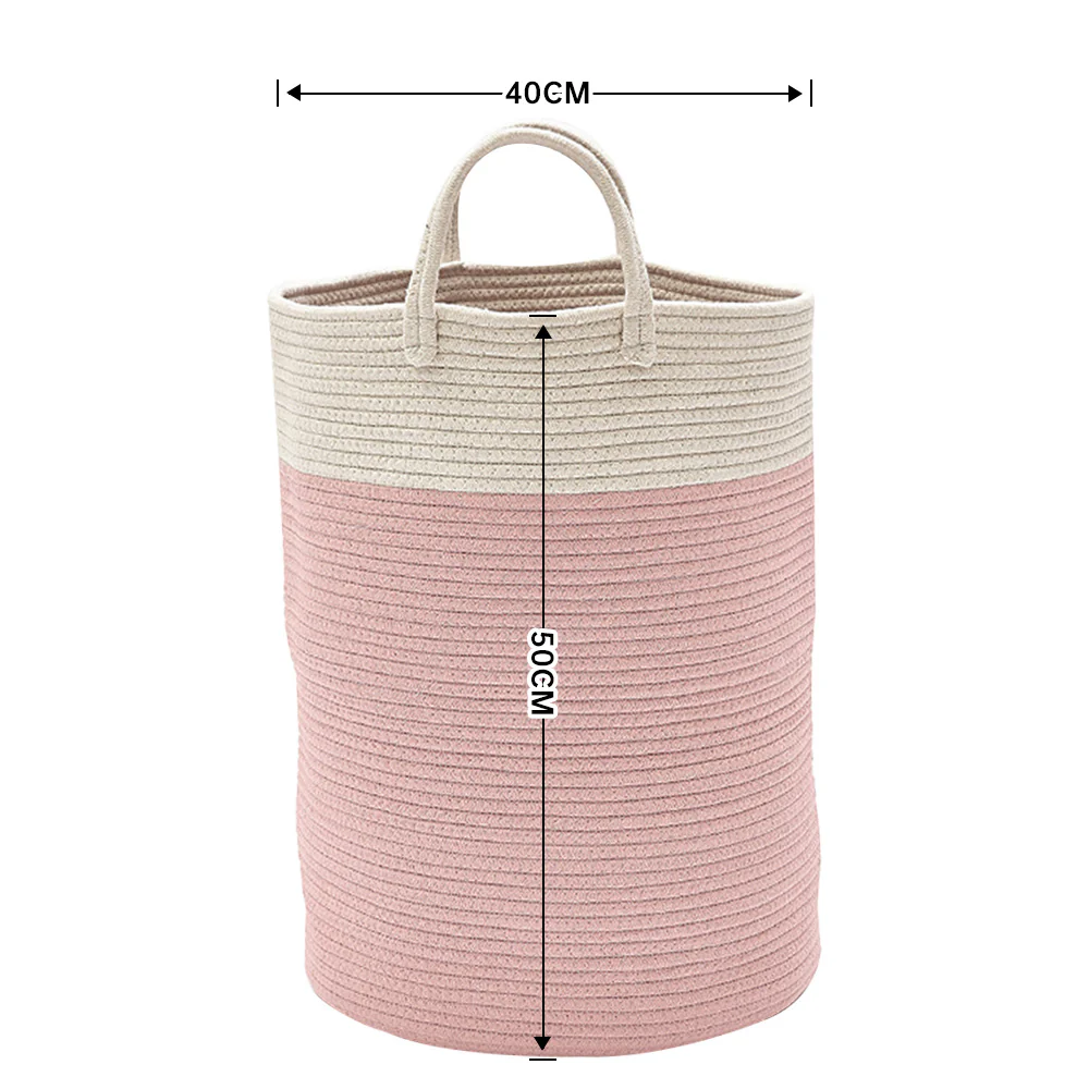 Lifeideas Round Pink Toy and Clothes Storage Basket - Image 3