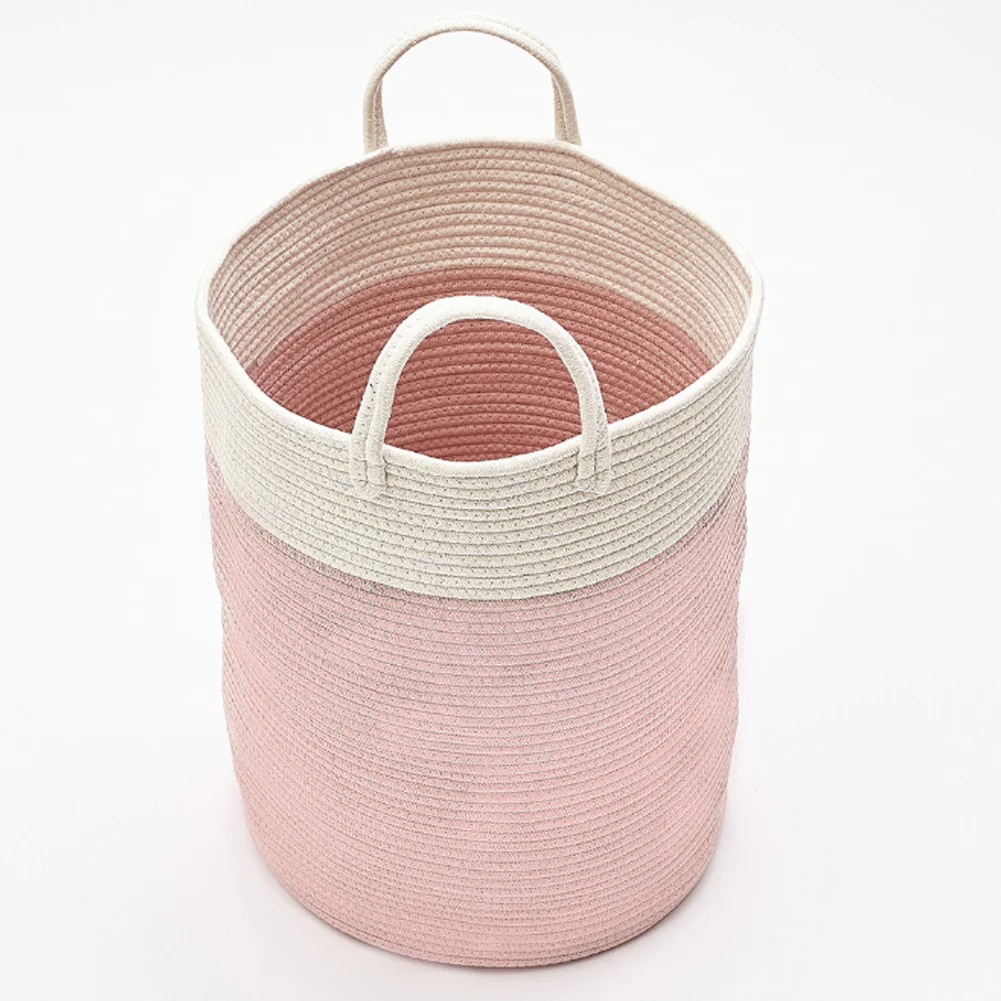 Lifeideas Round Pink Toy and Clothes Storage Basket - Image 4