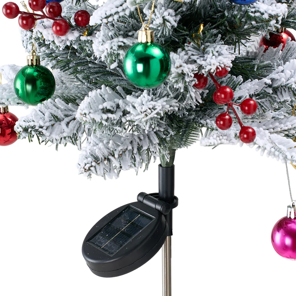 Lifeideas Set Of 2 Outdoor Solar-Powered Christmas Trees With Lights - Image 6