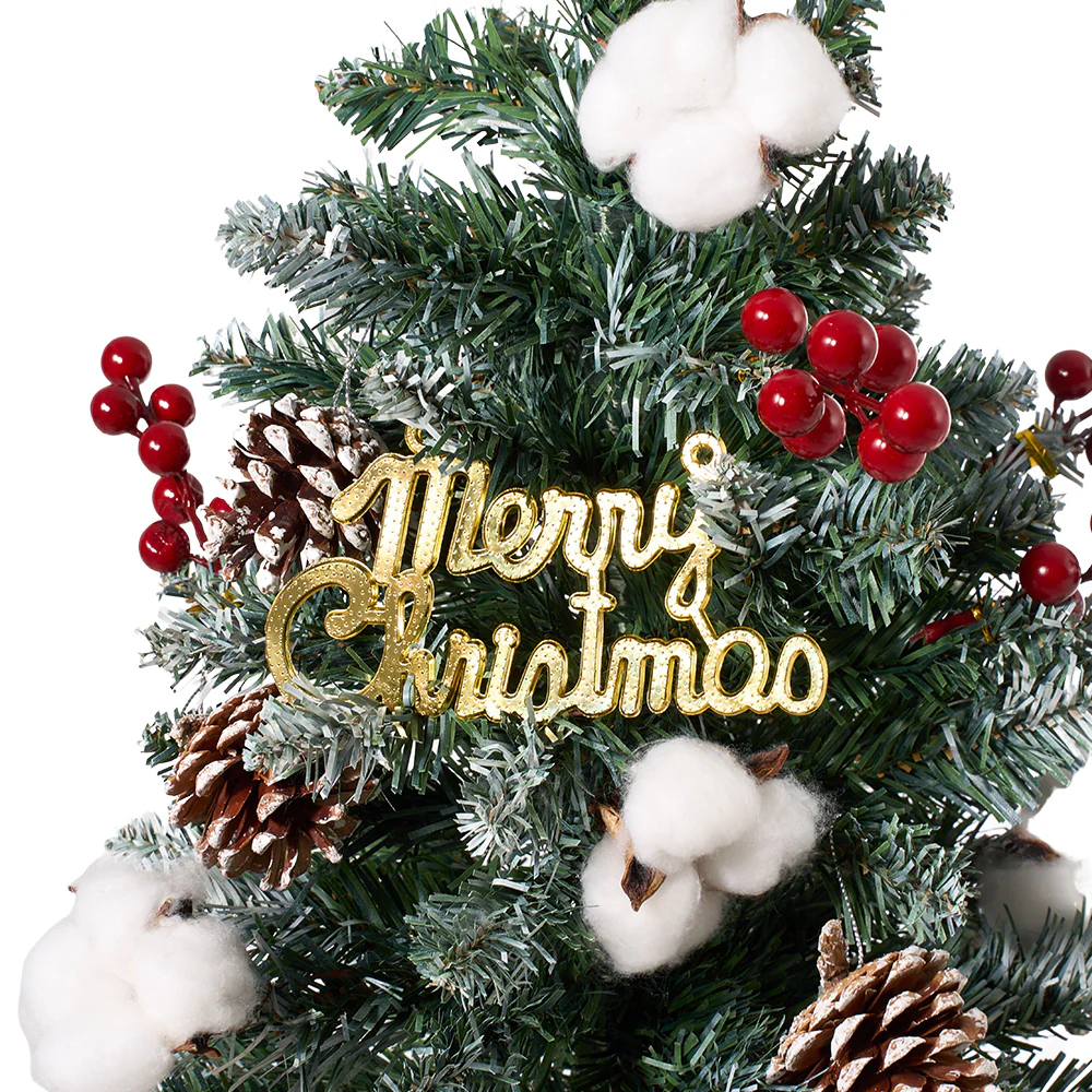 Lifeideas Set of 4 Solar-Powered Artificial Christmas Tree Decorations with String Light - Image 5
