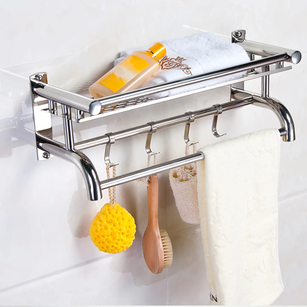 Lifeideas Wall Mounted Stainless Steel Bathroom Storage Shelf - Image 2