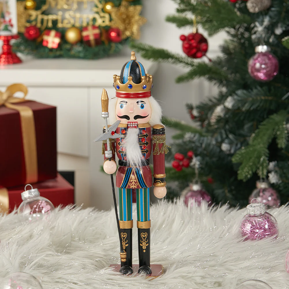 Lifeideas Wooden Nutcracker Soldier Figurine Christmas Ornament