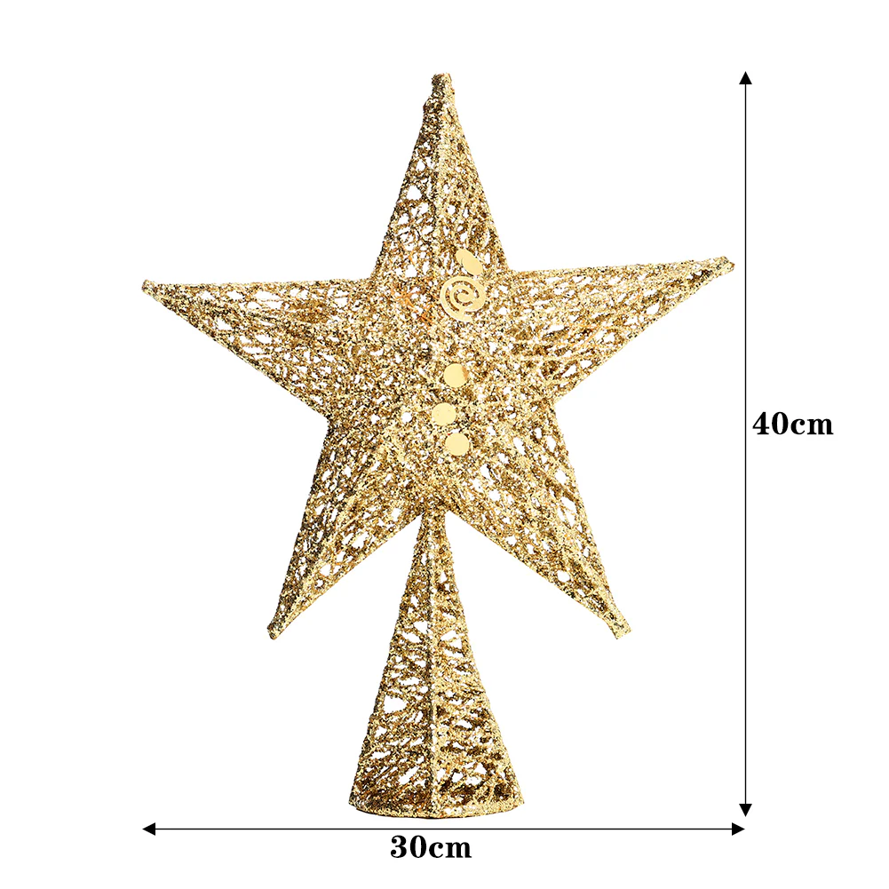 Lifeideas Wrought Iron Star Christmas Tree Topper - Image 6