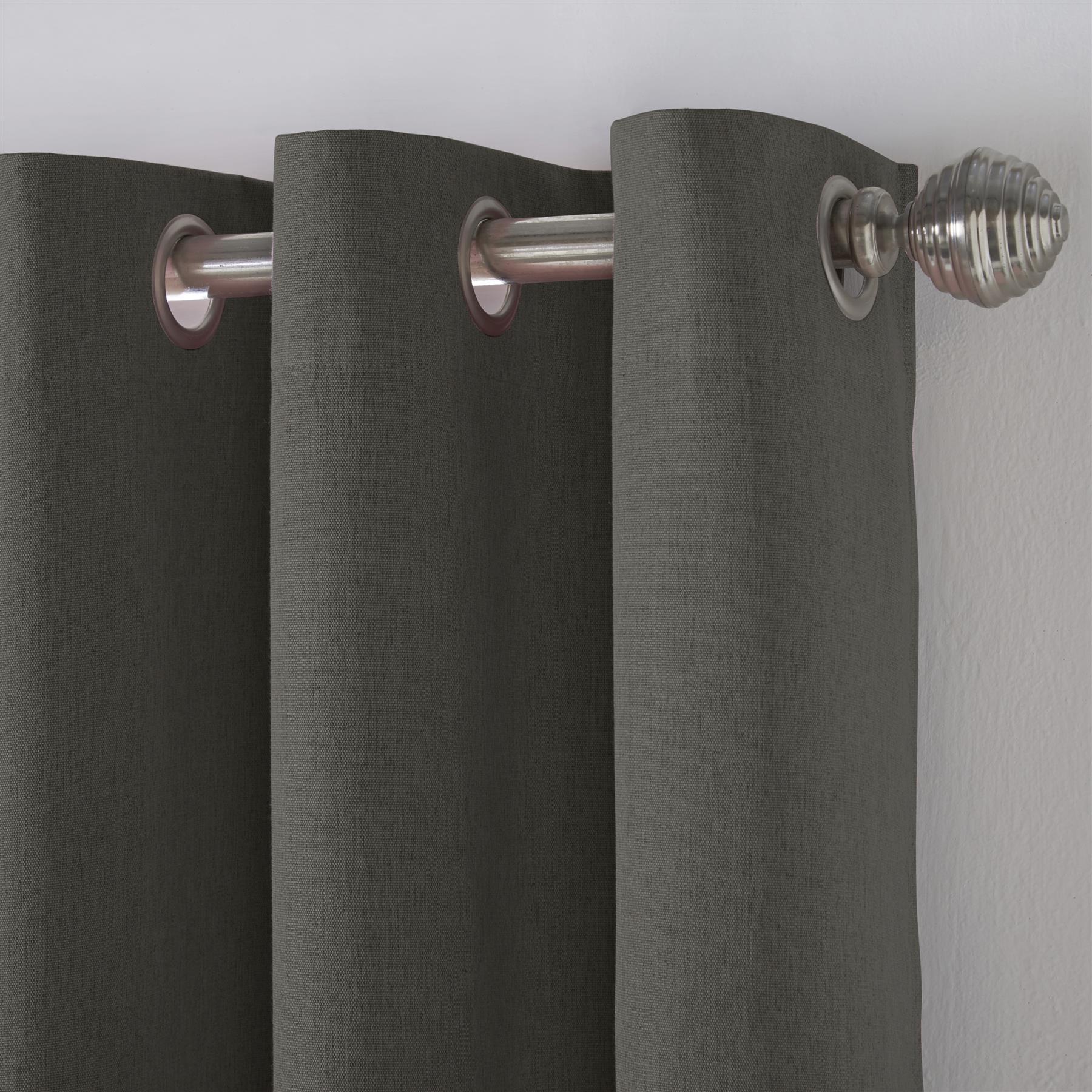 Linen Look Ring Top Blackout Curtains - Image 4